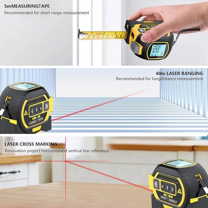 LaserPro 3-in-1 Measuring Tool - 40/60M Infrared Distance Meter