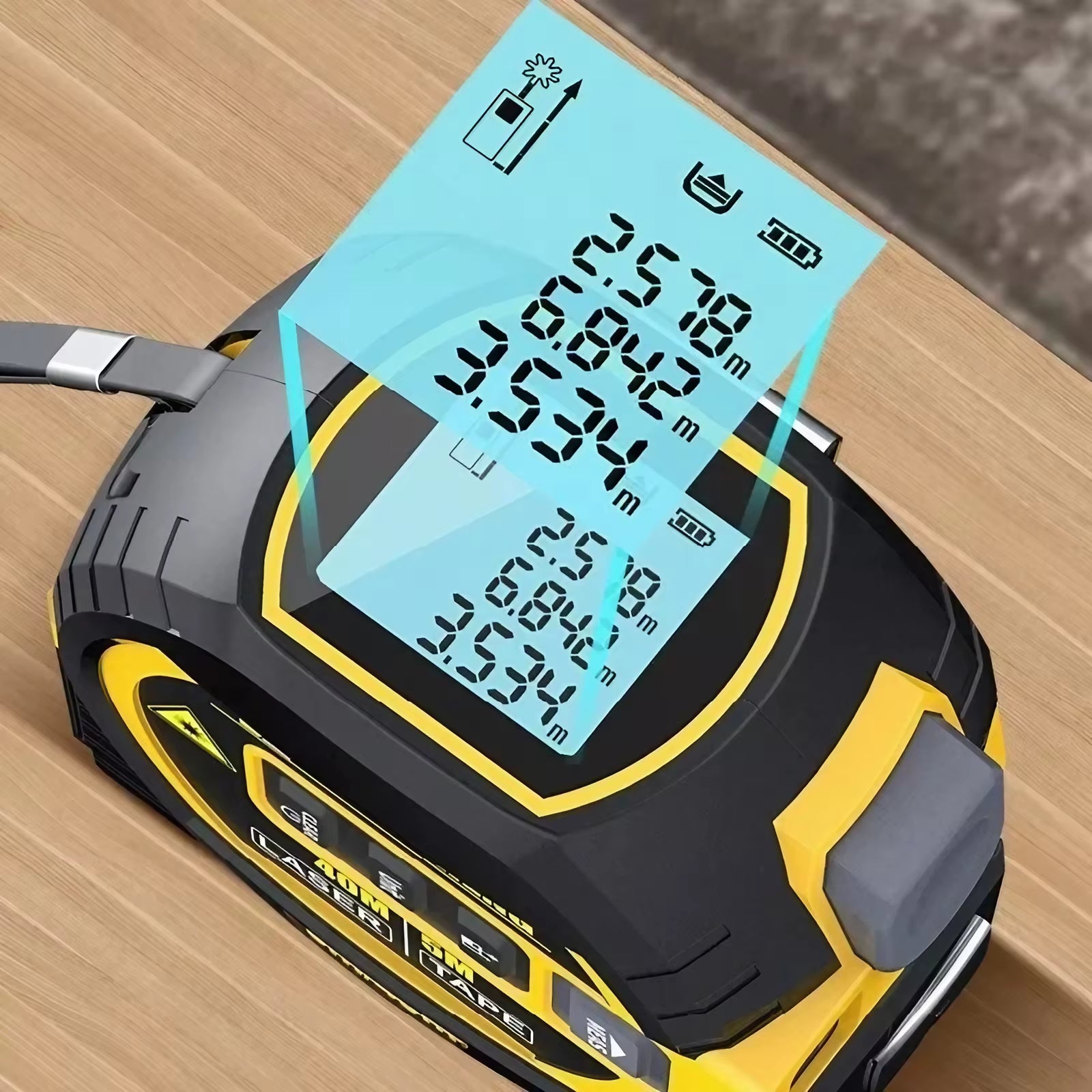 LaserPro 3-in-1 Measuring Tool - 40/60M Infrared Distance Meter